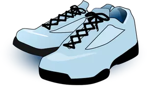 Blue tennis shoes vector image